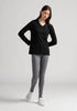 Womens Classic V Neck Black  600009