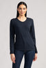 Womens Classic V Neck Dark Navy  600009