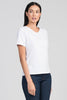 Womens Essential Organic Cotton Vee  Tee White  6918
