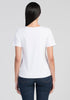 Womens Essential Organic Cotton Vee  Tee White  6918