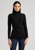 Womens Classic Roll Neck Top Black 8286B
