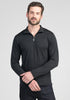 Mens Pua Zip Shirt - Graphite-9379