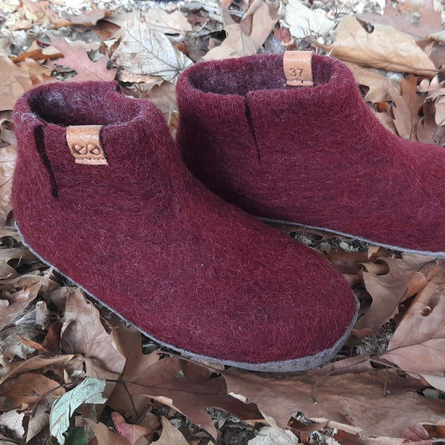 Green comfort discount wool slipper boots