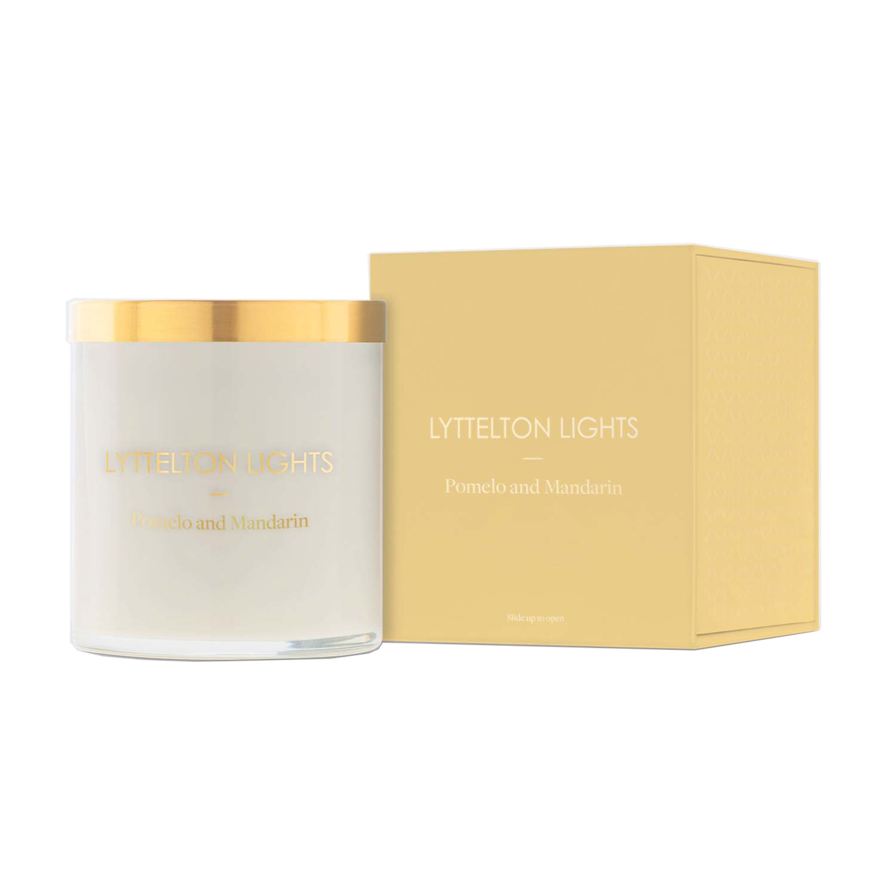 Pomelo and Mandarin Large Candle | Lyttelton Lights | Te Huia New Zealand
