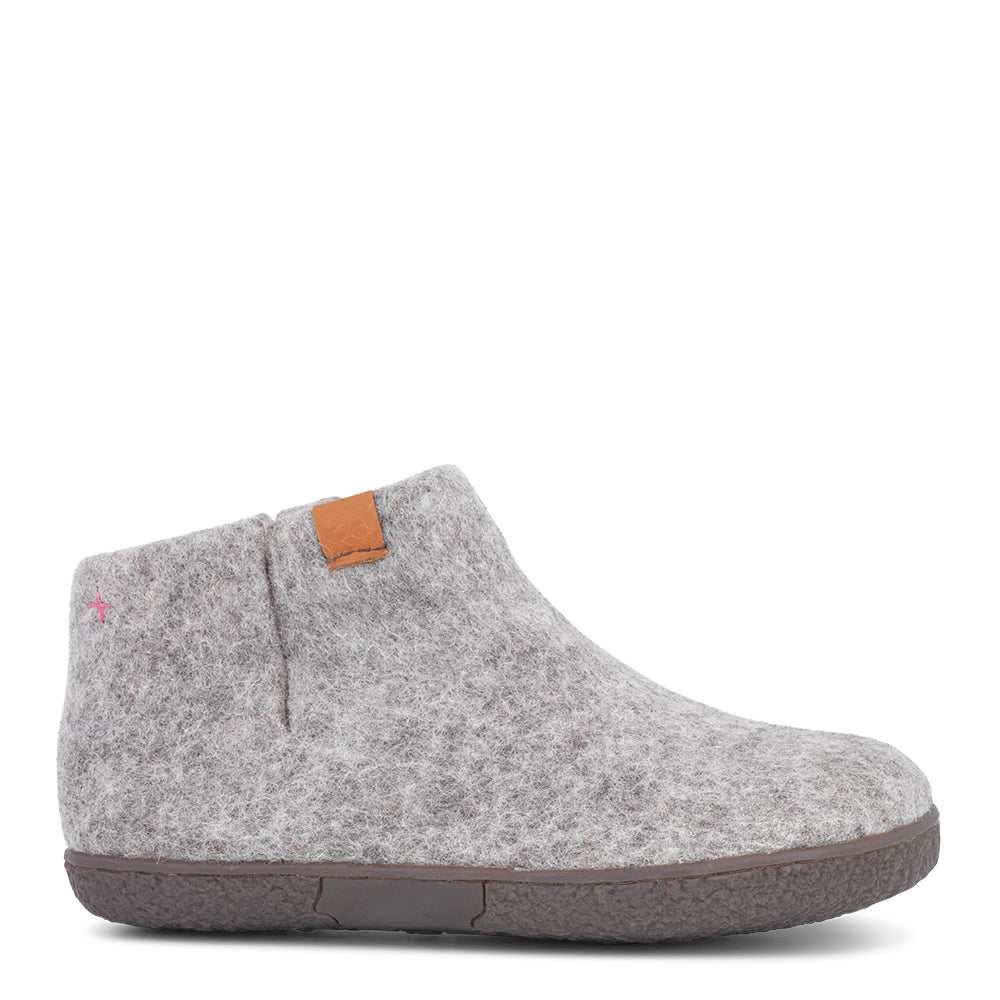 Womens Nepal Wool Felt Boot - Light Grey