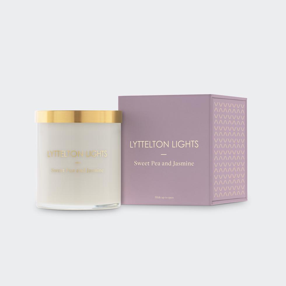 Sweet Pea & Jasmin Medium Candle | Lyttelton Lights | Te Huia New Zealand