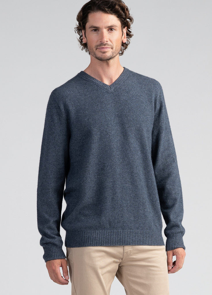 Mens Cassum V Neck Sweater-Untouched World-Te Huia New Zealand