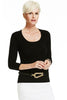 Womens MicroModal Easy Fit 3/4 Sleeve U Scoop Neck-Paula Ryan-Te Huia New Zealand
