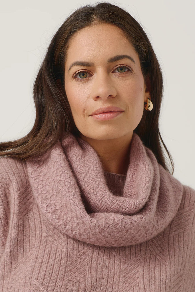 Textured Loop Scarf Rose Dust 0319