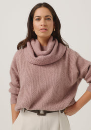 Textured Loop Scarf Rose Dust 0319