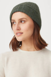 Unisex Rib Beanie Cinnabar Wilderness/ Bayleaf 0494