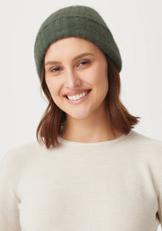 Unisex Rib Beanie Cinnabar Wilderness/ Bayleaf 0494