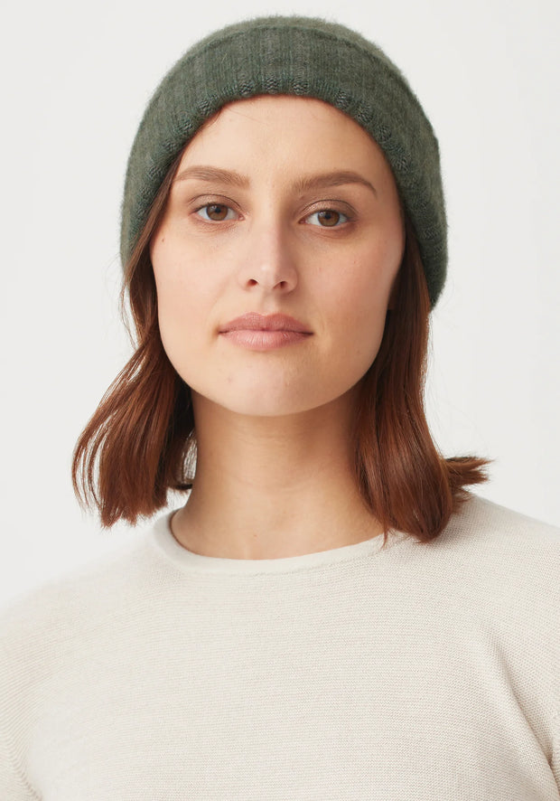 Unisex Rib Beanie Cinnabar Wilderness/ Bayleaf 0494