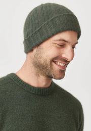 Unisex Rib Beanie Cinnabar Wilderness/ Bayleaf 0494