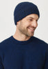 Unisex Rib Beanie Zephyr/ Dark Navy 0494