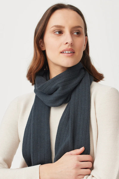 Unisex  Rib Merino Scarf Schist 0567