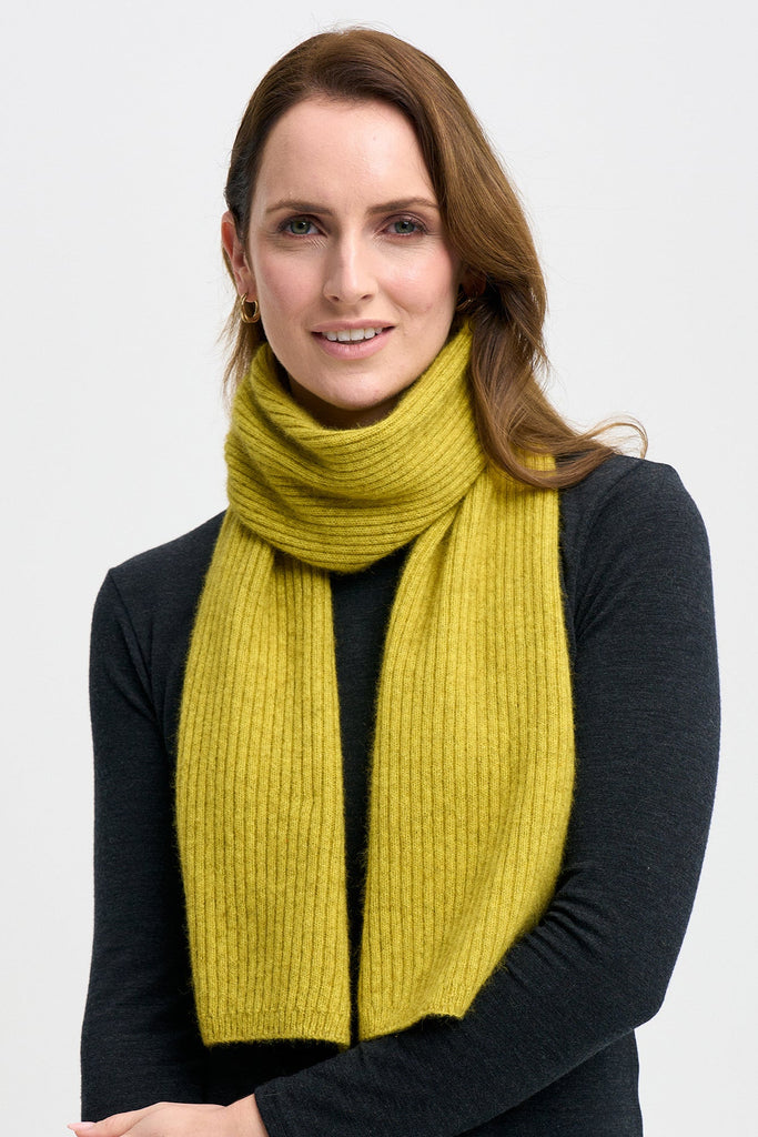 Unisex MM Ribbed Scarf Golden Pearl 0578