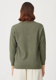 Womens Relax V Sweater Sage-100077