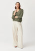 Womens Relax V Sweater Sage-100077