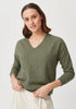 Womens Relax V Sweater Sage-100077
