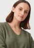 Womens Relax V Sweater Sage-100077