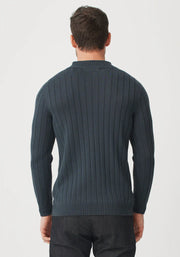 Mens Finn Merino Zip Sweater Schist 100083