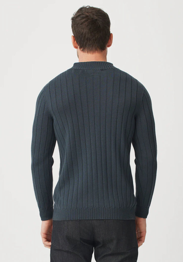 Mens Finn Merino Zip Sweater Schist 100083