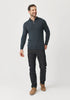 Mens Finn Merino Zip Sweater Schist 100083