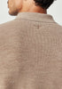 Mens Bay Half Zip Cobblestone/Ecru 100345vn