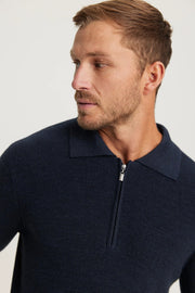 Mens Lee Half Zip  Dark Navy 100259vn