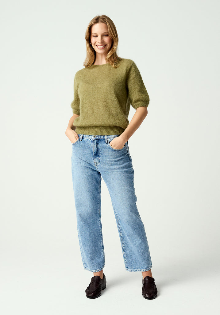 Womens June Knit Tee Pale Sprig 100313