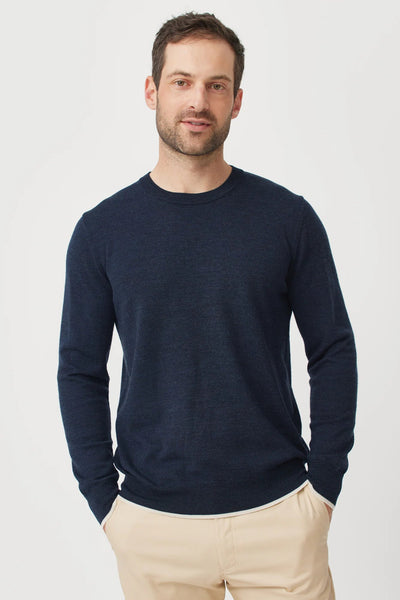 Mens Aden Crew Dark Navy/Ecru 100328vn