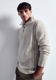 Mens Matatua Half Zip  Beech Fleck 100438