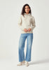 Womens Chunky Half Zip Beech Fleck 100439