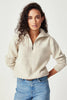 Womens Chunky Half Zip Beech Fleck 100439