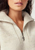 Womens Chunky Half Zip Beech Fleck 100439