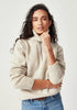 Womens Chunky Half Zip Beech Fleck 100439