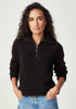 Womens Chunky Half Zip Chocolate 100447