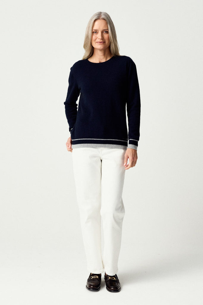 Womens Hayes Sweater  Ink/Stone 100490