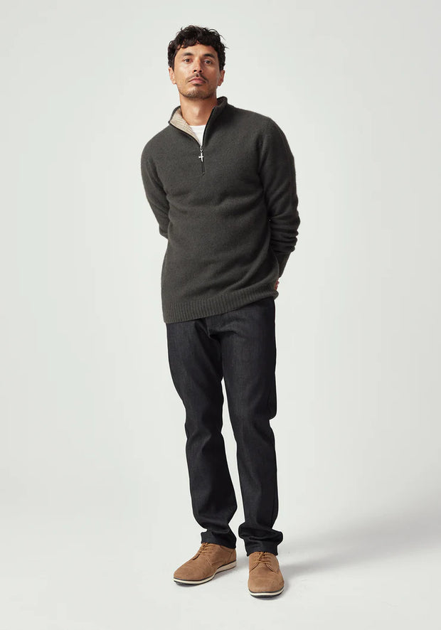 Mens Estuary Half Zip Basalt/Latte 1500