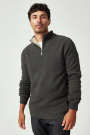 Mens Estuary Half Zip Basalt/Latte 1500