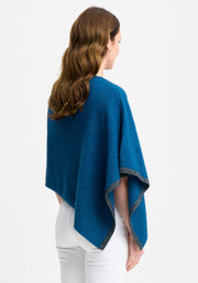 Womens Two Tone Poncho