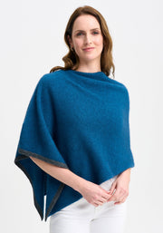 Womens Two Tone Poncho