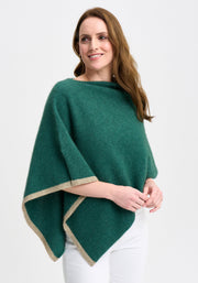 Womens Two Tone Poncho