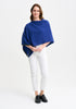 Womens Two Tone Poncho Lapis/Sate 1623