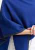 Womens Two Tone Poncho Lapis/Sate 1623