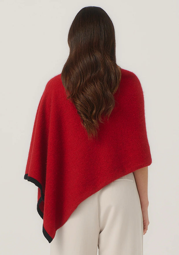 Womens Two Tone Poncho Rata Jet 1623