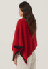 Womens Two Tone Poncho Rata Jet 1623