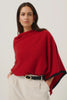 Womens Two Tone Poncho Rata Jet 1623