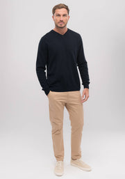 Mens Cassum V Neck Sweater-Ink-1723